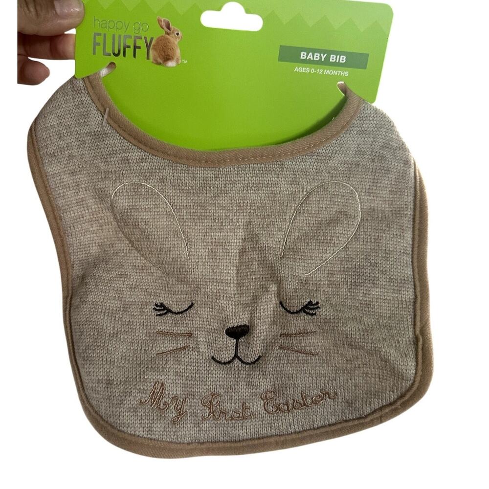 Happy Go Fluffy My first Easter bib